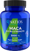 NATIOS Maca Extract, 5000 mg, Extra Strength, 90 veganských kapslí